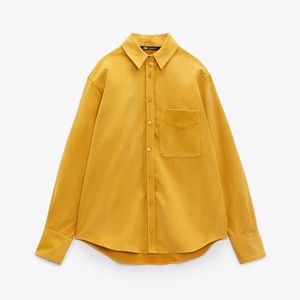 ZARA FINE-WALED CORDUROY SHIRT